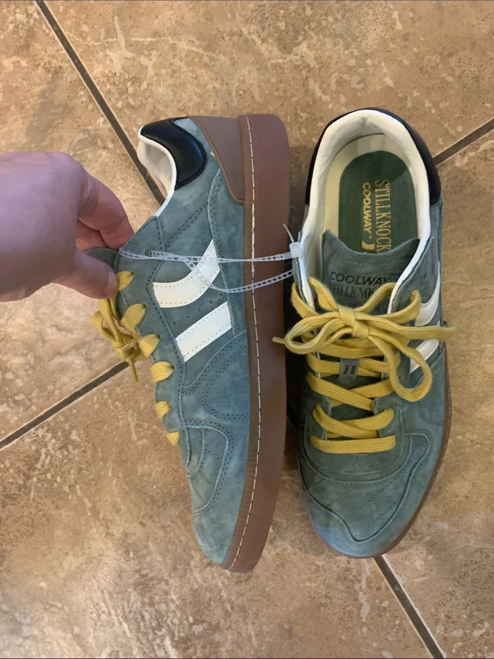 Coolways icon Stillknocks old school goal Suede sneakers